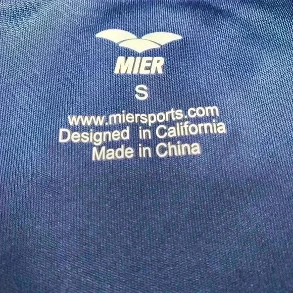 MIER Men's Quick Dry Long Sleeve T-Shirt  Blue Size Small - Picture 3 of 3